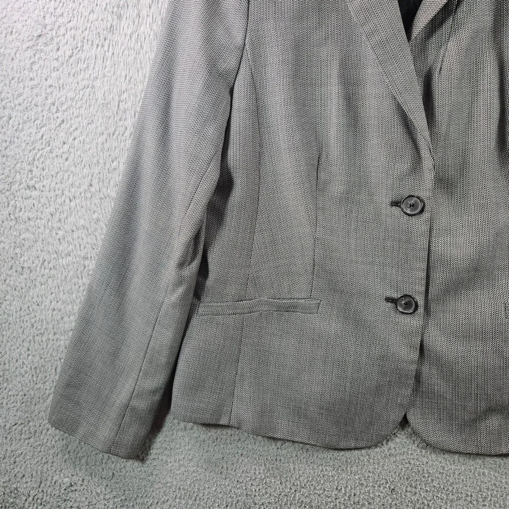 Talbots‎ Women's Gray Textured Blazer Jacket Size 14 Wool Blend Business Casual